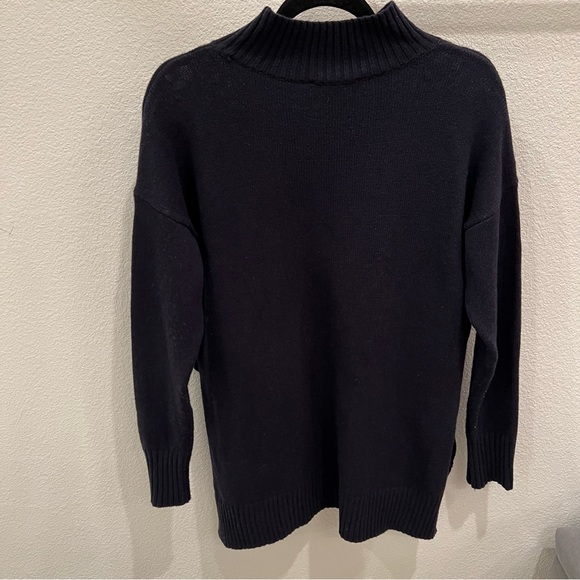 ANN TAYLOR Navy Blue Mock turtleneck Sweater - Picture 6 of 7